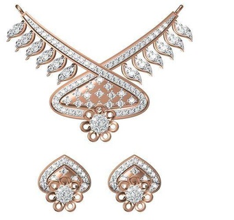 women earring necklace set stl jcd details pendant earrings wedding jewellery printable diamond jewelry combo pendants studs hoopsandhuggies brilliant 3d print model - Mito3D