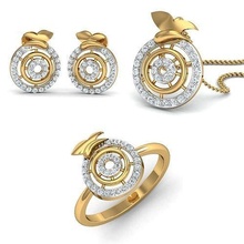 women earring pandant ring 3dm render jewelry fashion accessories gold diamond woman unisex design fengshui set rose earrings pendant sterling printable 3d print model - Mito3D