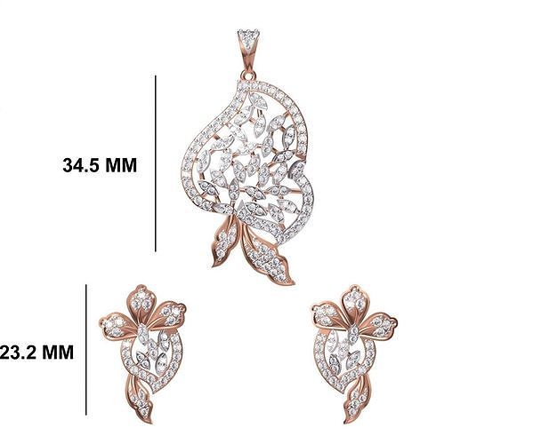 donne orecchino pendente impostato stl jcd dettagli orecchini nozze gioielleria stampabile diamante ciondoli borchie collana combo 3D print model - Mito3D