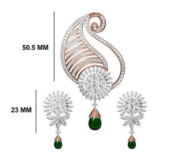 donne orecchino pendente impostato stl jcd dettagli orecchini nozze gioielleria stampabile diamante ciondoli borchie collana combo 3d print model - Mito3D