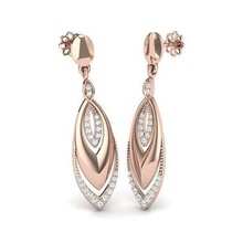 femmes boucles d'oreilles clous bijoux bijou cerceaux huggies argent gemme solitaire diamant luxe brillant précieux boucle d'oreille platine bracelet bride 3d print model - Mito3D