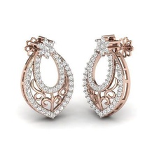 femmes boucles d'oreilles clous bijoux bijou or imprimable argent gemme solitaire diamant luxe brillant précieux boucle d'oreille bracelet bride 3d print model - Mito3D