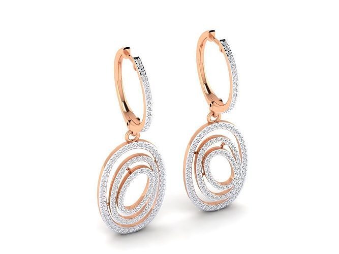 women earrings jewellery printable gem studs hoopsandhuggies diamond gold platinum silver jewel wedding engagement jewelry precious luxury long drop 3D print model - Mito3D