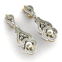 Frauen Ohrringe Schmuck gold Silber Juwel bedruckbar ist diamond 3d print model - Mito3D