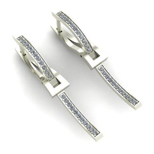 women earrings gold silver jewel printable jewelry diamond 3d print model - Mito3D