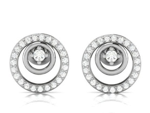 women earrings studs jewellery jewel jeellery hoopsandhuggies gold printable silver gem solitaire diamond luxury shining precious earring platinum jewelry 3d print model - Mito3D