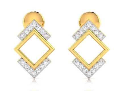 mulheres brincos jóias imprimível gema pregos hoopsandhuggies diamante ouro platina prata jóia casamento noivado joalheria precioso luxo longo solta 3d print model - Mito3D