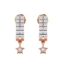 women earrings studs jewellery jewel jeellery hoopsandhuggies gold printable silver gem star solitaire diamond luxury shining precious earring jewelry 3d print model - Mito3D