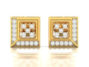 donne orecchini borchie gioielleria gioiello hoopsandhuggies oro stampabile argento gemma solitario diamante lusso splendente prezioso orecchino 3d print model - Mito3D