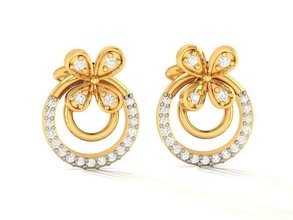 Frauen Ohrringe Bolzen Schmuck Juwel Gelee Reifen Huggies Gold druckbar Silber Solitär Diamant Luxus leuchtenden wertvoll Ohrring 3d print model - Mito3D
