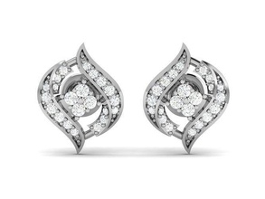women earrings studs jewellery jewel jeellery hoopsandhuggies gold printable silver gem solitaire diamond luxury shining precious earring jewelry platinum 3d print model - Mito3D