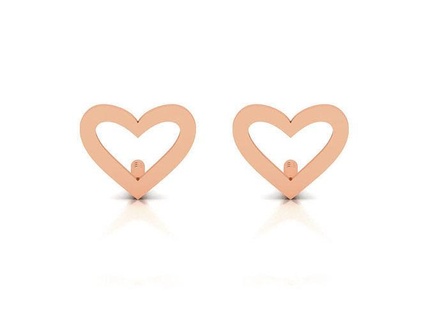 KADIN küpe mücevher yazdırılabilir çiviler çemberler platin düğün altın nişan takı değerli lüks ışık wt sade kalp 3d print model - Mito3D