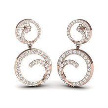 women earrings diamond stone gem earring hoops luxury gold jewelry female mens unisex fashion trends dainty vintage antique modern pendants 3d print model - Mito3D