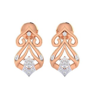 femmes boucles d'oreilles 1070 bijou cerceaux huggies luxe solitaire clous diamant longue gemme argent bijoux mariage engagement imprimable or 3d print model - Mito3D