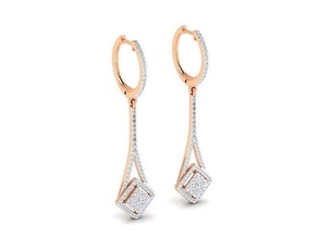 women earrings - 17 er jewel hoopsandhuggies luxury solitaire studs diamond long gem silver jewelry wedding engagement jewellery printable gold 3d print model - Mito3D