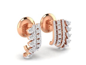 KADIN küpe 38 mücevher çemberler lüks Solitaire çiviler elmas uzun gümüş takı düğün nişan yazdırılabilir altın 3d print model - Mito3D