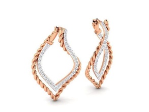 women earrings - 63 jewel hoopsandhuggies luxury solitaire studs diamond long gem silver jewelry wedding engagement jewellery printable gold 3d print model - Mito3D