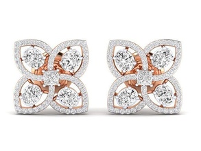 femmes boucles d'oreilles 32 bijou cerceaux huggies luxe solitaire clous diamant longue gemme argent bijoux mariage engagement imprimable or 3d print model - Mito3D