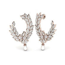 femmes boucles d'oreilles 3 goujon boucle d'oreille argent gemme noir bracelet diamant imprimable valentin goujat cœur beauté mode bijoux bague 3d print model - Mito3D
