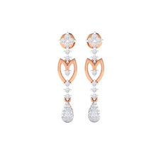 women earrings 3dm jcd render 3d print model jewellery printable gem silver studs hoopsandhuggies diamond gold platinum long luxury precious jewelry jewel 3d print model - Mito3D