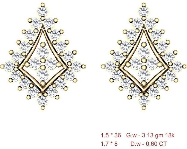 mulheres brincos 3dm stl obj fbx detalhes brinco aro 3dmodel cafajeste joalheria EUA Canadá diamante diamantes esmeralda 3dprinting 3d delicado anel pingentes 3D print model - Mito3D