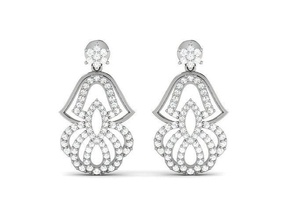 women earrings 3dm stl obj fbx render details jewellery printable gem silver studs hoopsandhuggies jewel diamond gold luxury precious platinum jewelry bracelet bridle 3d print model - Mito3D