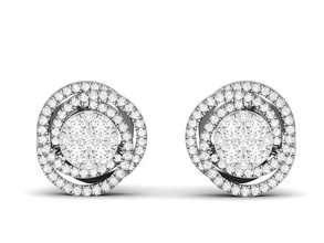 mujer pendientes 3dm stl obj fbx detalles arete diamante anillo oro plata blanco Boda compromiso lujo brillante joyería joya imprimible 3d print model - Mito3D