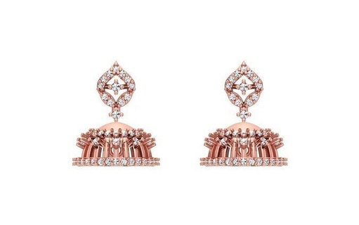 women earrings 3dm stl obj fbx renders details earring hoop 3dmodel cad jewelry usa canada diamond diamonds emerald 3dprinting 3d delicate printable ring 3d print model - Mito3D