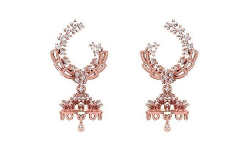 women earrings 3dm stl obj fbx renders details earring hoop 3dmodel cad jewelry usa canada diamond diamonds emerald 3dprinting 3d delicate ring pendants 3d print model - Mito3D