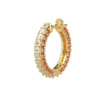 women earrings gems cad 3dm stl fashion beauty gold jewel jewelry jewellery printable silver rings prototyping jeweler diamond ring brilliant 3d print model - Mito3D