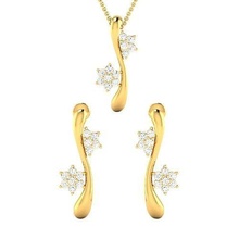 femmes boucles d'oreilles pendentif ensemble 3dm stl fbx obj rendre mariage engagement bijoux imprimable diamant or bague lumière poids wt combo fleur anneaux 3d print model - Mito3D