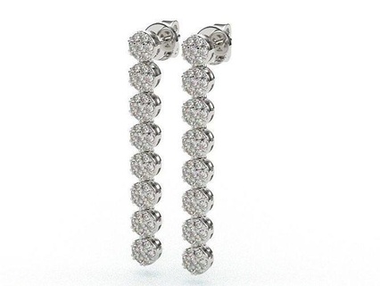 KADIN küpe beyaz altın an 2307 016 takı gümüş elmas yüzük bilezik bileklik kolyeler kolye nişan düğün moda Kadın adam safir yakut zümrüt mücevher 3d print model - Mito3D