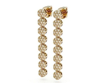 KADIN küpe Sarı altın an 2307 016 takı gümüş elmas yüzük bilezik bileklik kolyeler kolye nişan düğün moda Kadın adam safir yakut zümrüt mücevher 3d print model - Mito3D