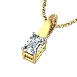 KADIN zümrüt taş kolye 3dm stl obj fbx render detaylar mücevher düğün nişan yazdırılabilir elmas gümüş altın takı beyaz parlak platin lüks değerli kolyeler 3d print model - Mito3D