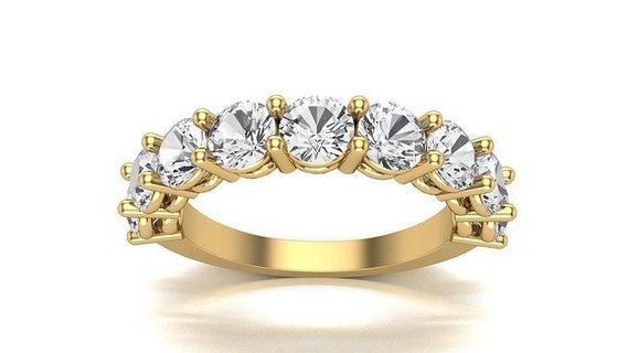 mujer compromiso banda joyería joya oro Boda plata diamante anillo Moda anillos joyeria platino enganchar libra esterlina solitario canalla 3d print model - Mito3D