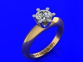 femmes engagement bague 3dm stl or diamant bijoux argent brillant sterling goujat gemme bijou blanc mariage mode anneaux 3d print model - Mito3D