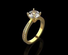 donne Fidanzamento squillare 3dm stl 0101 diamante oro argento stampabile engagement gioielleria nozze moda bellezza zaffiro abbigliamento Smeraldo braccialetto solitario gioiello anelli 3d print model - Mito3D
