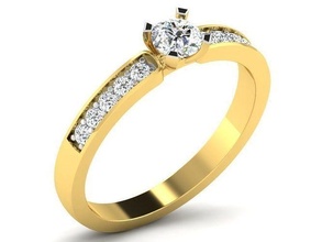 femmes engagement bague 3dm stl fbx obj rendre gemme mariage bijou bijoux imprimable diamant argent or sterling blanc brillant platine anneaux luxe précieux 3d print model - Mito3D