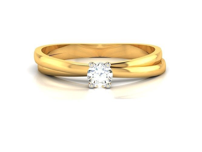 mujer compromiso boda anillo joyería joya banda precioso oro imprimible diamante moda anillos abultar colección solitario 3D print model - Mito3D