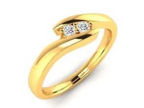 donne Fidanzamento nozze squillare anelli solitario sterlina stampabile diamante platino brillante gioiello gioielleria argento delicato luce oro bianca 3d print model - Mito3D