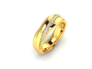 femmes engagement mariage bague bijoux bande Mobius diamant tordu jarret délicat mode Etats Unis Canada L'Europe France Italie Israël anneaux 3d print model - Mito3D