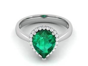femmes engagement mariage bague bijoux platine or gemme brillant bijou diamant imprimable 3d argent mode beauté rubis anneaux 3d print model - Mito3D