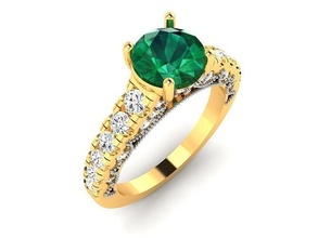 frauen engagement hochzeit ring 3dm diamant juwel schmuck ringe mode weiß brillant engagem solitär 3d print model - Mito3D