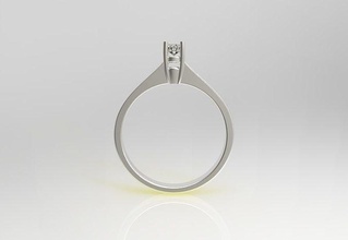 mujer compromiso boda anillo 3dm 3d impresión modelo diamante joya joyería anillos oro plata moda blanco brillante enganchar diamante solitario rubí vendimia 3d print model - Mito3D