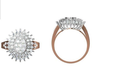 donne Fidanzamento nozze squillare stl jcd dettagli gioielleria platino solitario anelli diamante oro moda nuziale anniversario promettere 3d print model - Mito3D