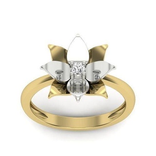 Frauen schick Blume Ring 3dm Einzelheiten Solitär Cocktail Hochzeit Engagement Jahrestag Braut versprechen Valentinstag Vorschlag Schmuck Gold Diamant Juwel Ringe 3d print model - Mito3D