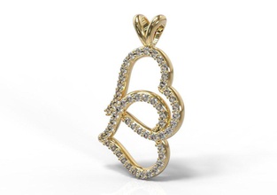 donne femminile collana bella 54 diamanti gioielli di sesso donna diamante la i artemis collane 3d print model - Mito3D