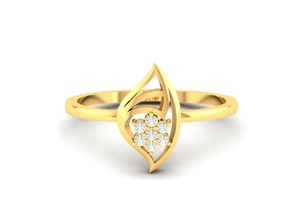 as mulheres da flor do anel de banda 3dm processar detalhe anéis solitaire sterling printable diamante platina casamento o engajamento jóia jóias ouro noiva moda beleza 3d print model - Mito3D