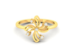mulheres flor diamante anel 3dm render argolas solitário esterlina imprimível platina brilhante casamento noivado jóia jóias joalheria ouro noiva moda beleza 3d print model - Mito3D