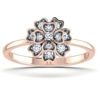 mujer flor diamante anillo 3dm stl detalles anillos Boda compromiso joya joyería imprimible oro plata platino lujo precioso 3d print model - Mito3D